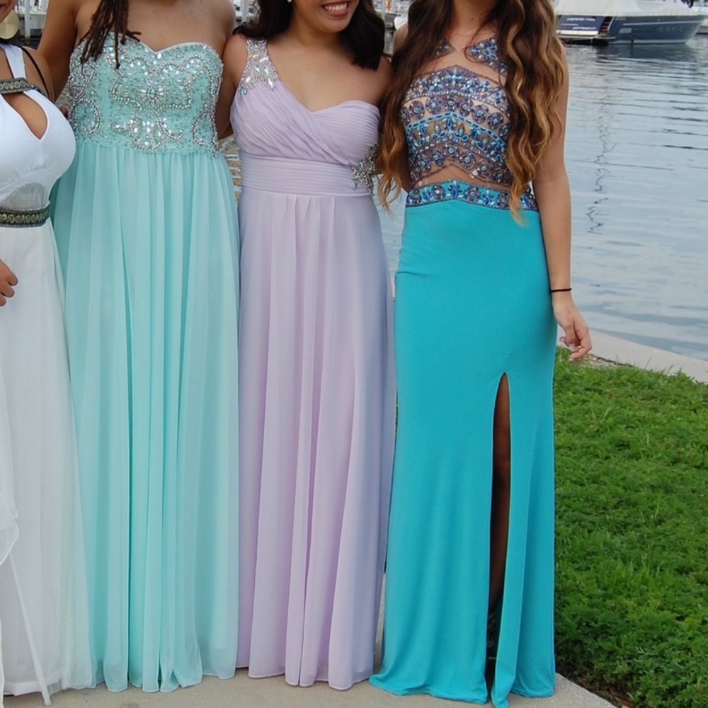 Sexy JOVANI blue dress - Picture 9 of 9